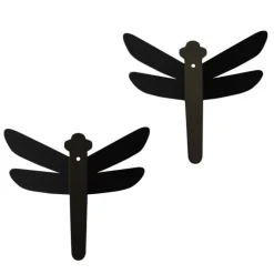 Väggkrok i metall 2-pack, Trollslända, Svart