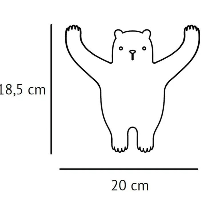 Väggkrok i återvunnen metall, Björn