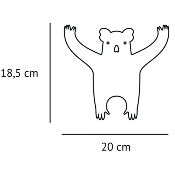 Väggkrok i återvunnen metall, Koala