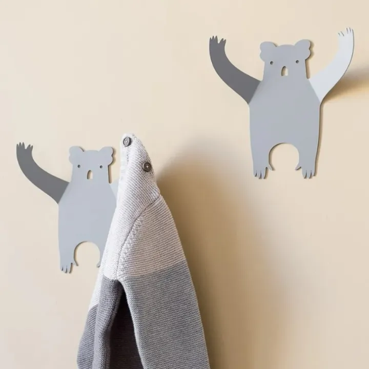 Väggkrok i återvunnen metall, Koala